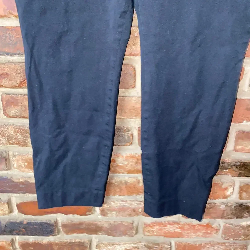J. Crew Black Bi-Stretch Cotton Blend Camerson Slim Crop Pants Women's Size 10
